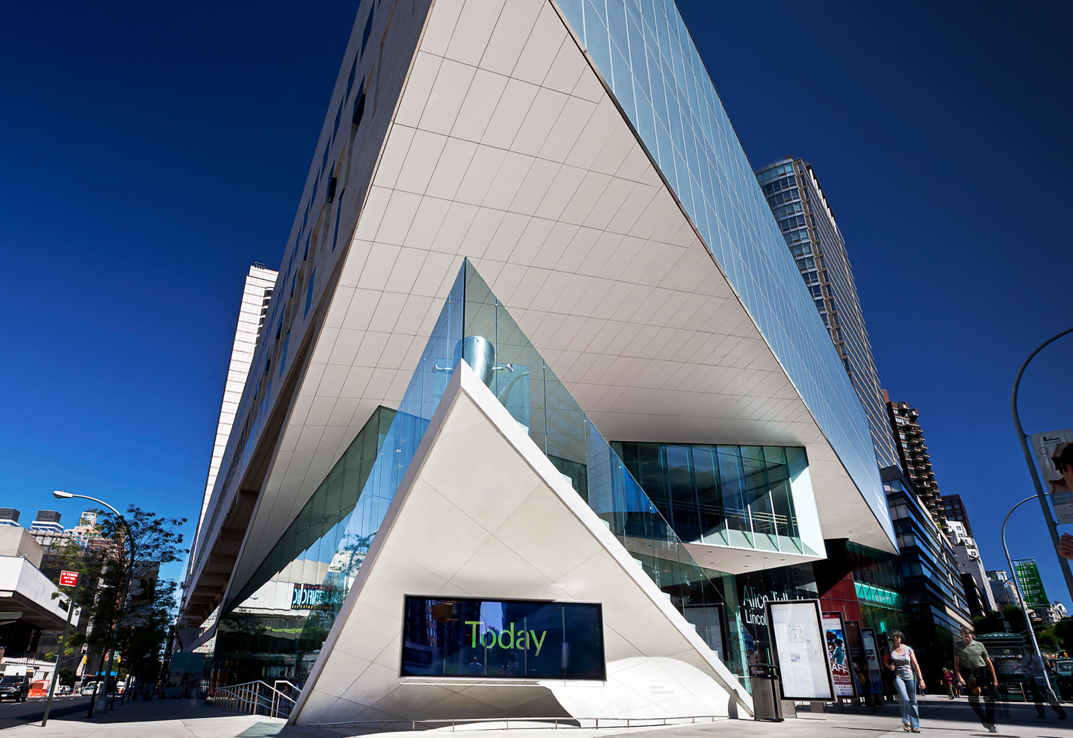 Alice Tully Hall, NYC Lincoln Center renovated by Diller Scofidio  + Renfro with digital signage that lists the program schedule : Miscellanous Projects : New York NY Architectural Photographer | Interior and Exterior