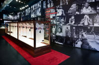 tops worn by numerous basketball stars in a glass display case at the NIKE gallery - ©2025 Salem Krieger All Rights Reserved NYC Photographer