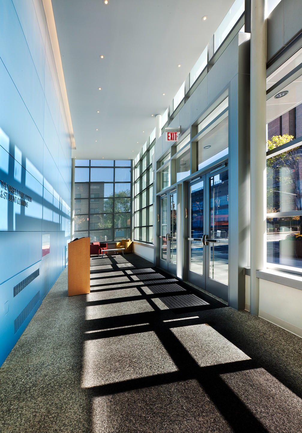 Renovaterd entrance on 185th, NYC featuring a lighter feel due to the use of large glass panels : MBI Group NYC : New York NY Architectural Photographer | Interior and Exterior