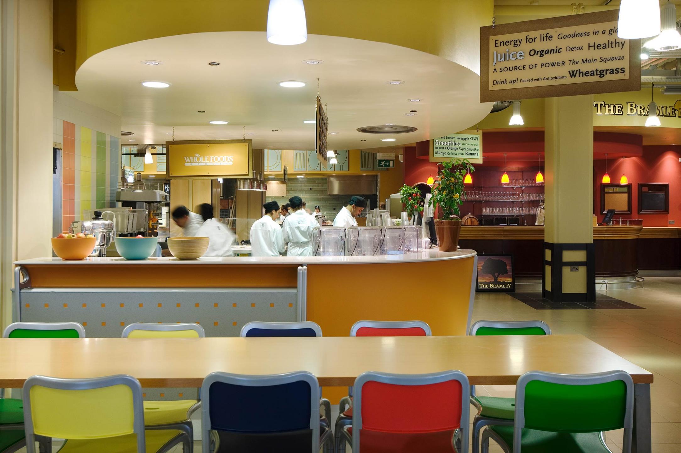 Interior and exterior architectural photography for the retail supermarket Whole Foods Market in New York City and London, England : IMAGES-Keywording : New York NY Architectural Photographer | Interior and Exterior