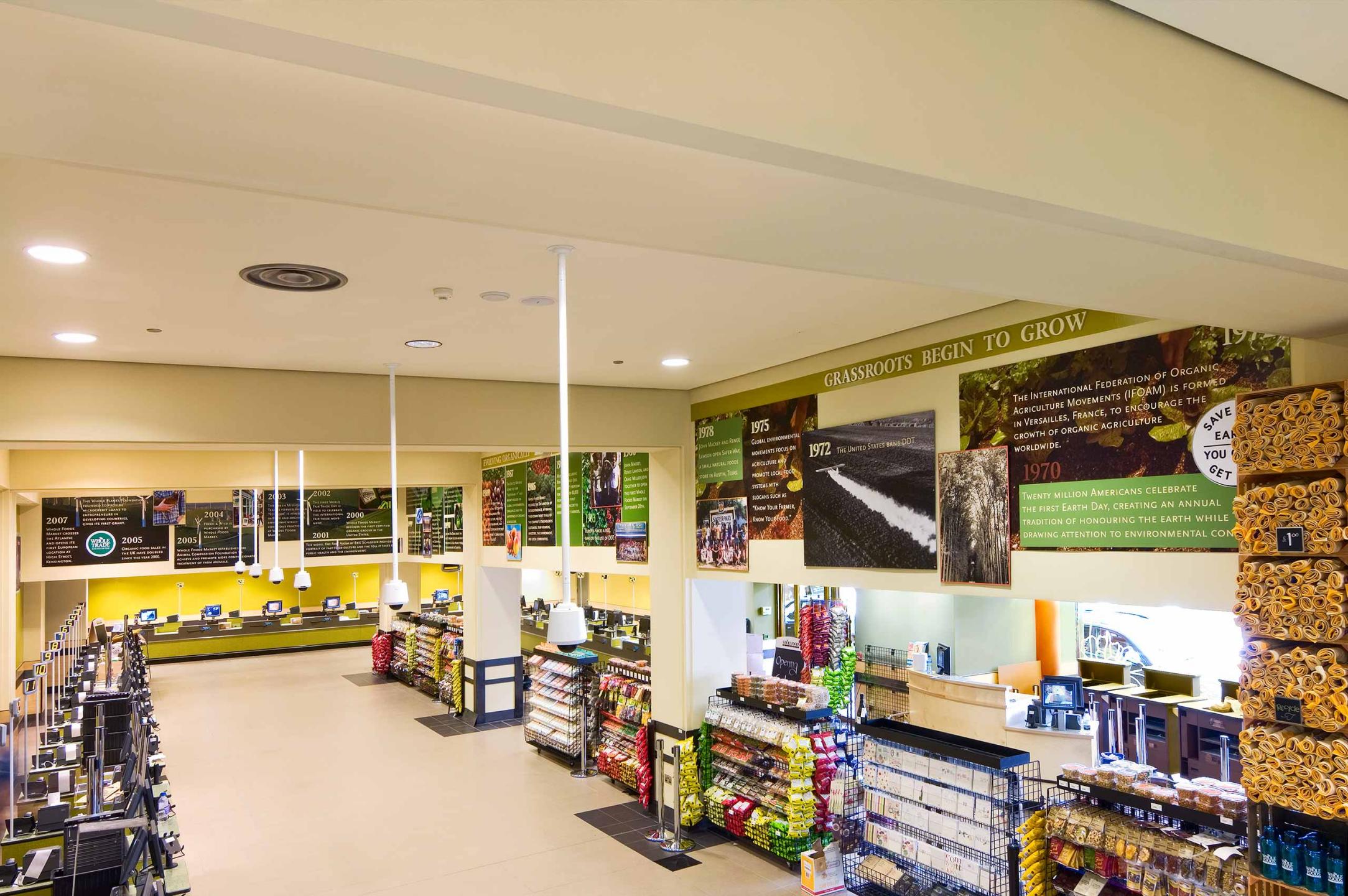 Interior and exterior architectural photography for the retail supermarket Whole Foods Market in New York City and London, England : IMAGES-Keywording : New York NY Architectural Photographer | Interior and Exterior