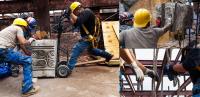 Removal of 2 ton cement blocks from a bank facade for Irreplaceable Artifacts - NYC - ©2025 Salem Krieger All Rights Reserved NYC Photographer