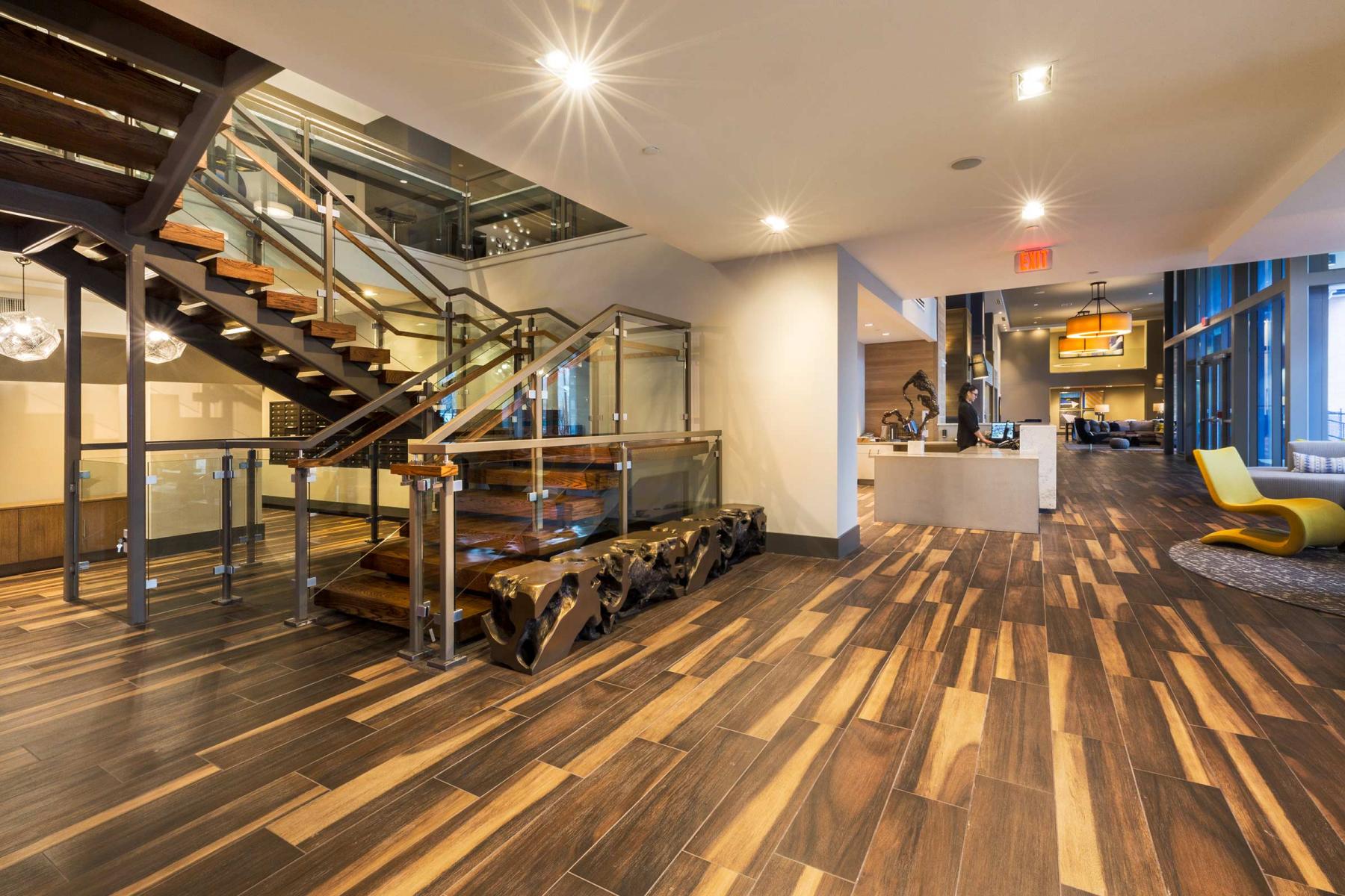 Soho Lofts - lobby and stairway to entertainment - conference rooms upstairs : Soho Lofts : New York NY Architectural Photographer | Interior and Exterior Photography