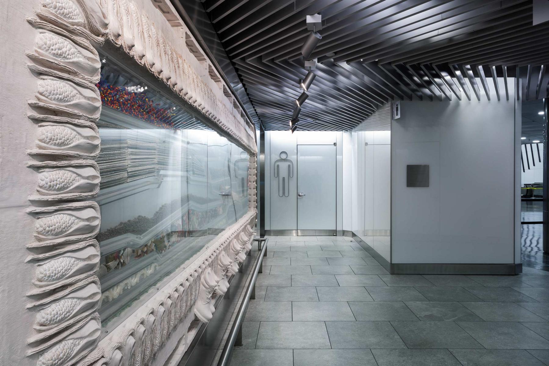 JFK Jamaica Airtrain Station - entrance to the mens restrooms. : Port Authority NYNJ : New York NY Architectural Photographer | Interior and Exterior Photography
