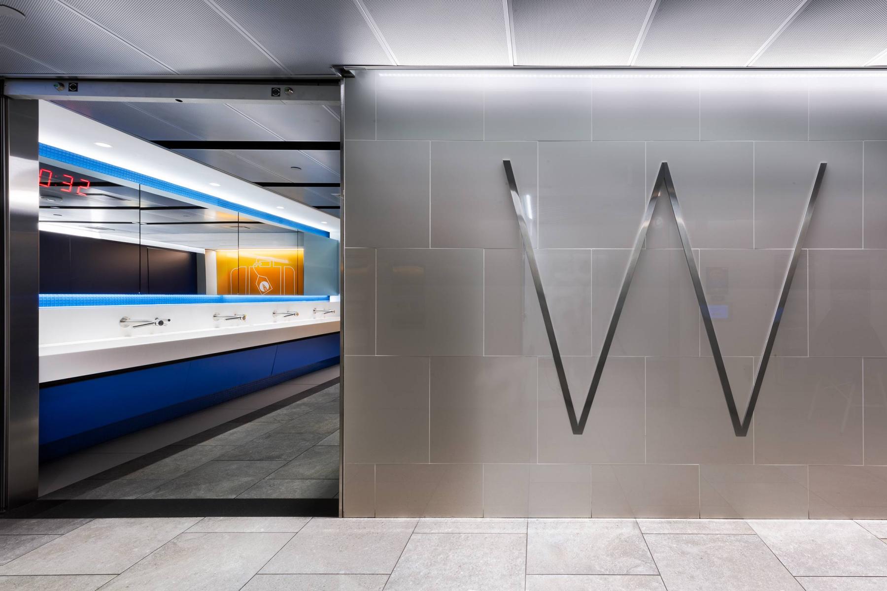 JFK Jamaica Airtrain Station entrance to the women's restroom area. : Port Authority NYNJ : New York NY Architectural Photographer | Interior and Exterior Photography