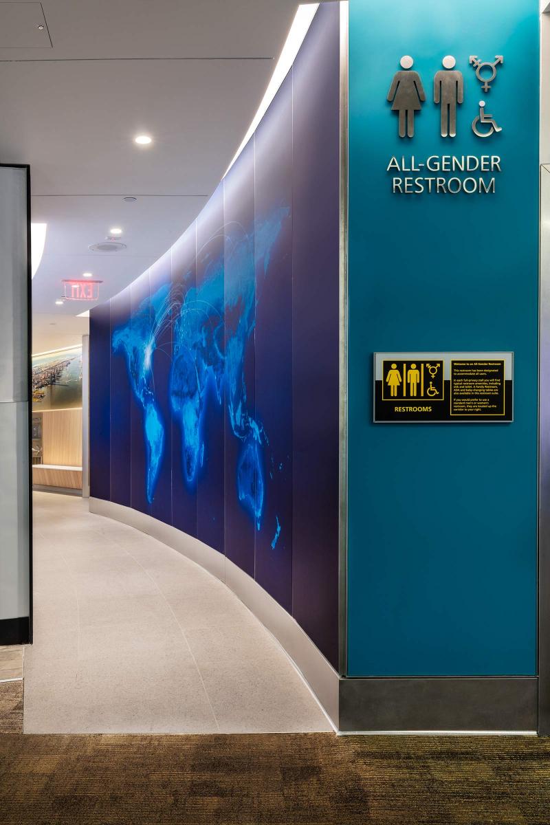 Newark Liberty International Airport - All Gender Restrooms : Port Authority NYNJ : New York NY Architectural Photographer | Interior and Exterior Photography