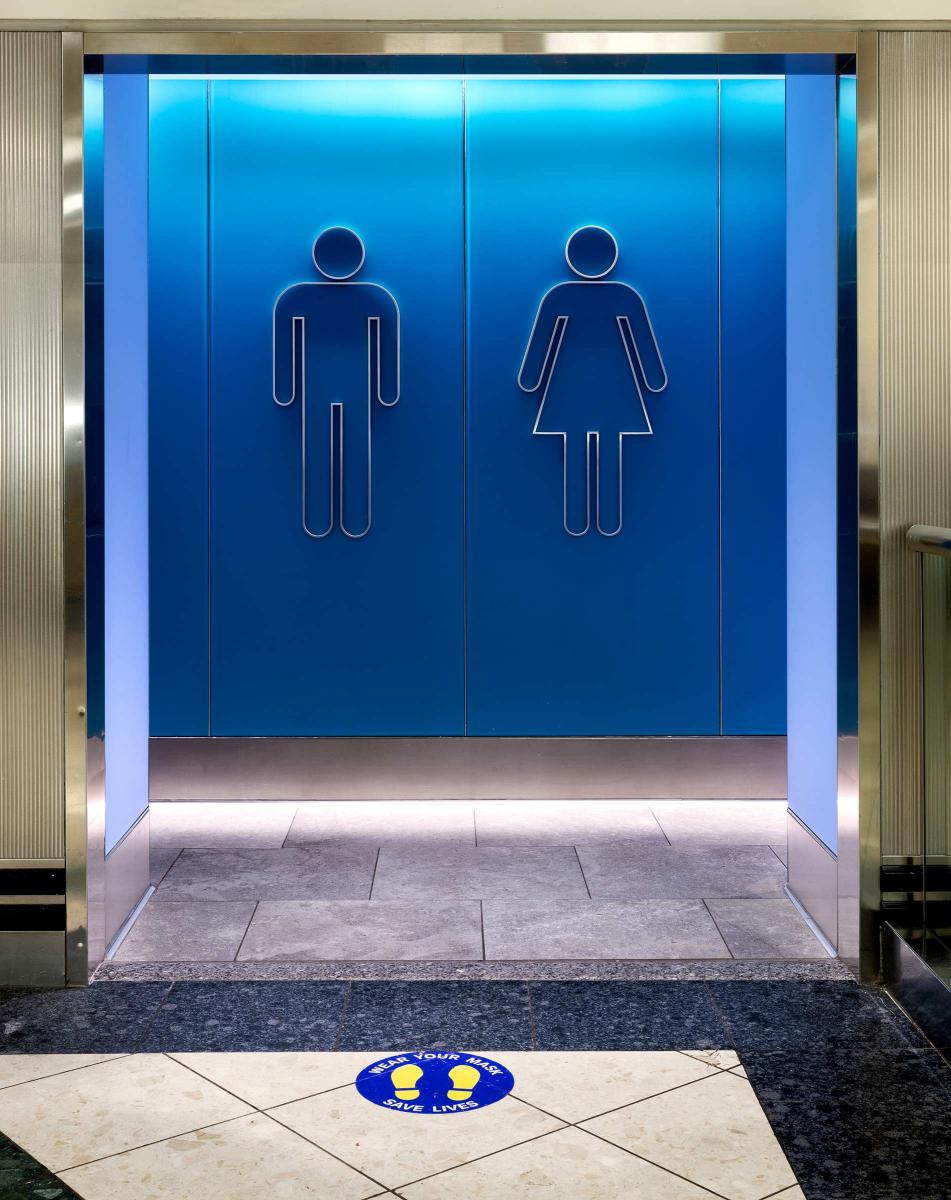 Mens - Womens restrooms : Port Authority NYNJ : New York NY Architectural Photographer | Interior and Exterior