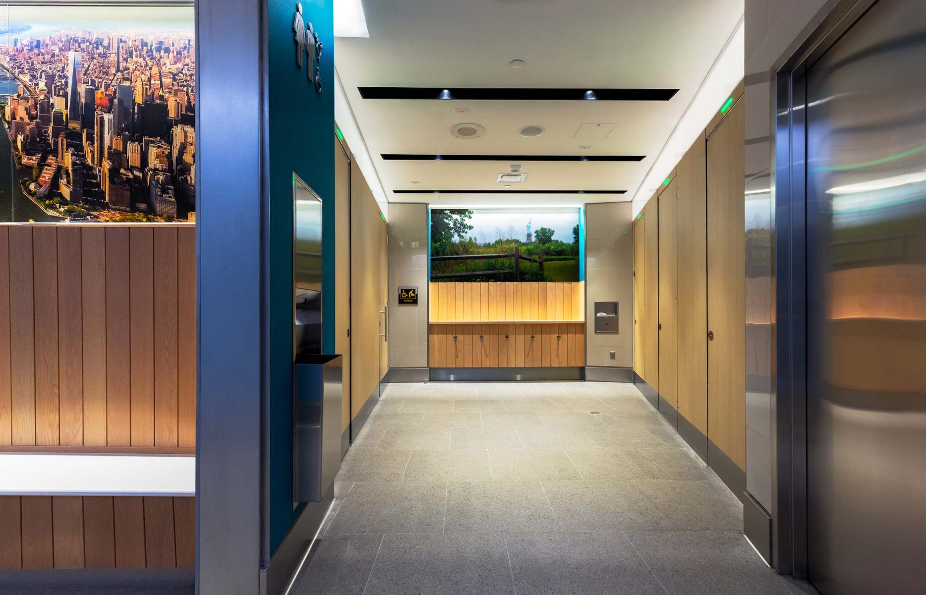 EWR (Newark ) Liberty International Airport -All Gender Restrooms : Port Authority NYNJ : New York NY Architectural Photographer | Interior and Exterior Photography