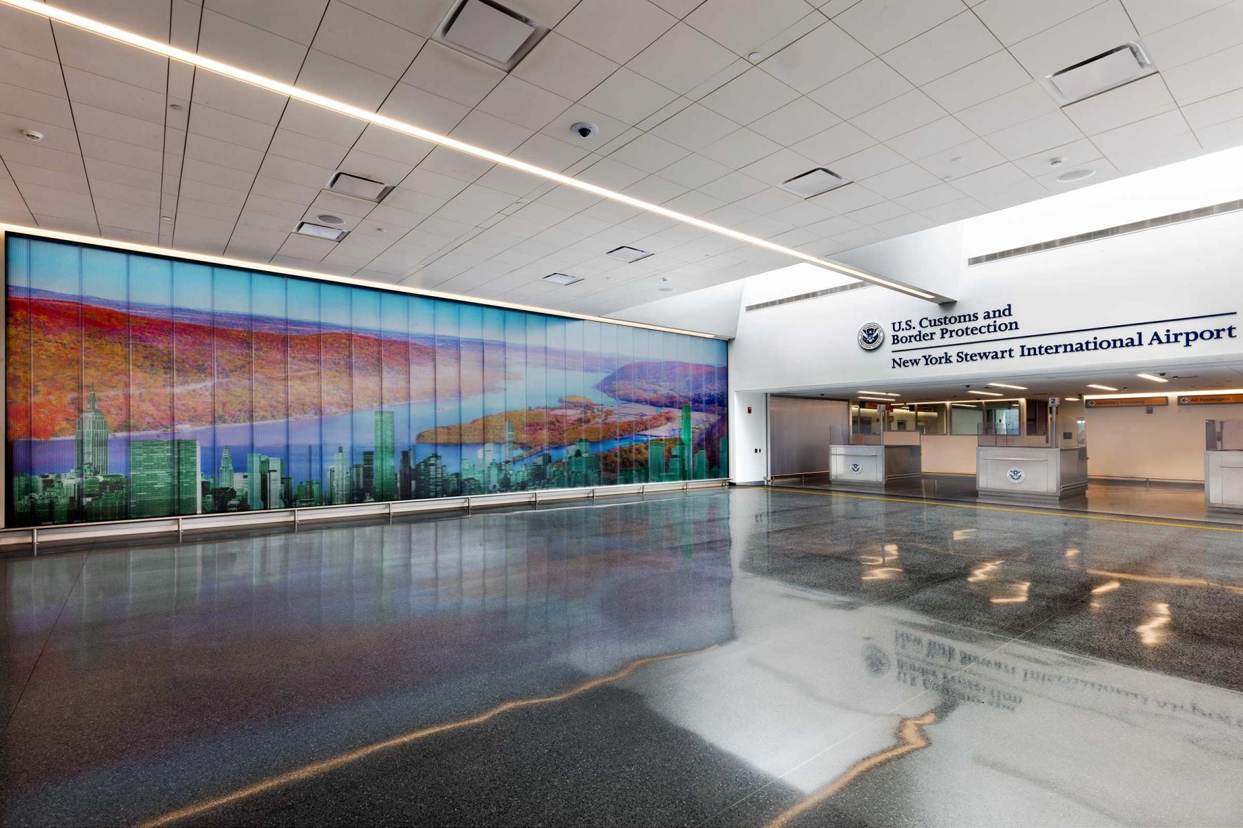 Stewart International Airport, Rockland County, NY State panoramic photograph of the view from Bear Mountain.  I was commissioned to create a mural 16ft h x 62ft ft w.   : Port Authority NYNJ : New York NY Architectural Photographer | Interior and Exterior Photography