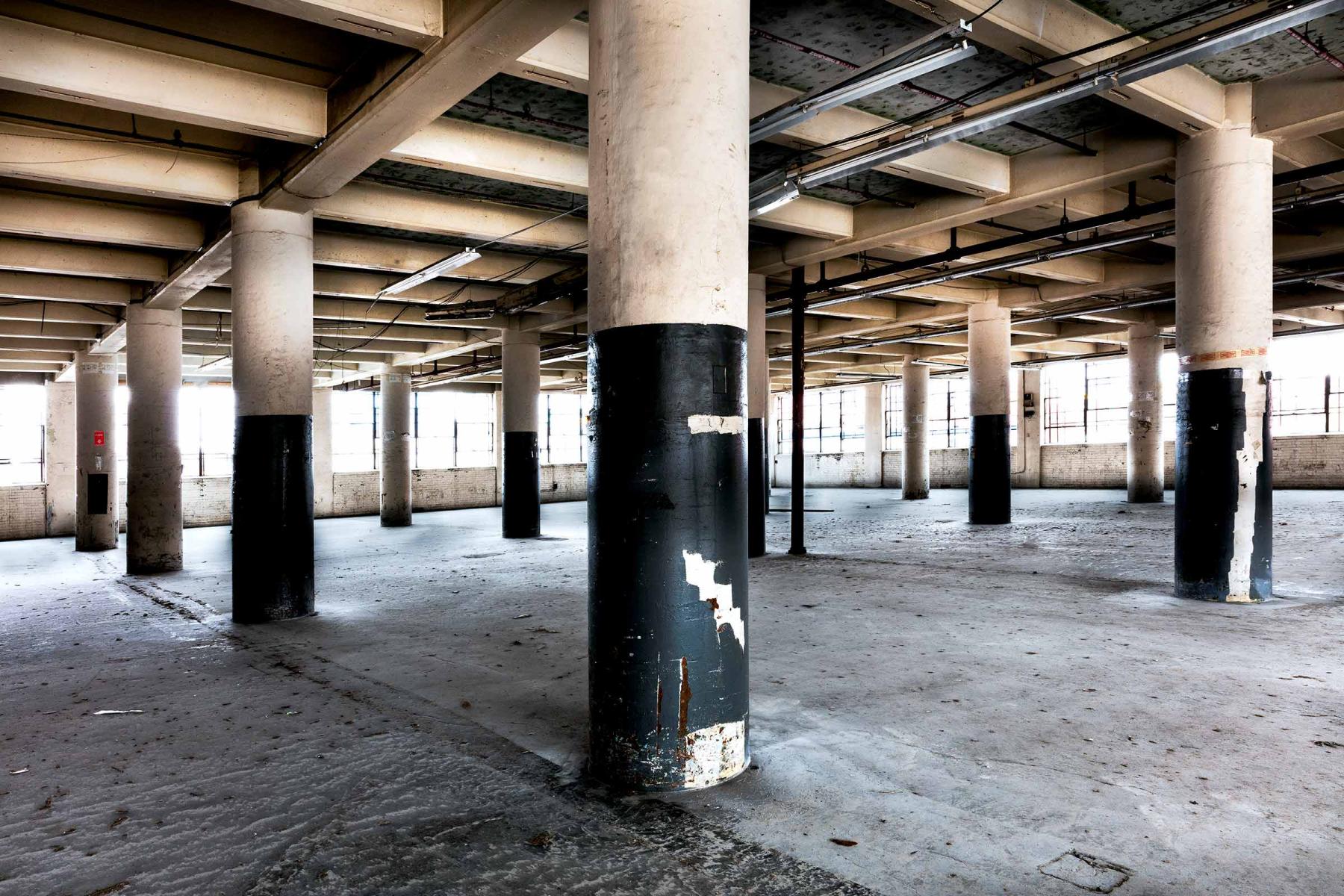 Another floor showing the volume of space used for industrial purposes. : Emerson Radio Renovation : New York NY Architectural Photographer | Interior and Exterior