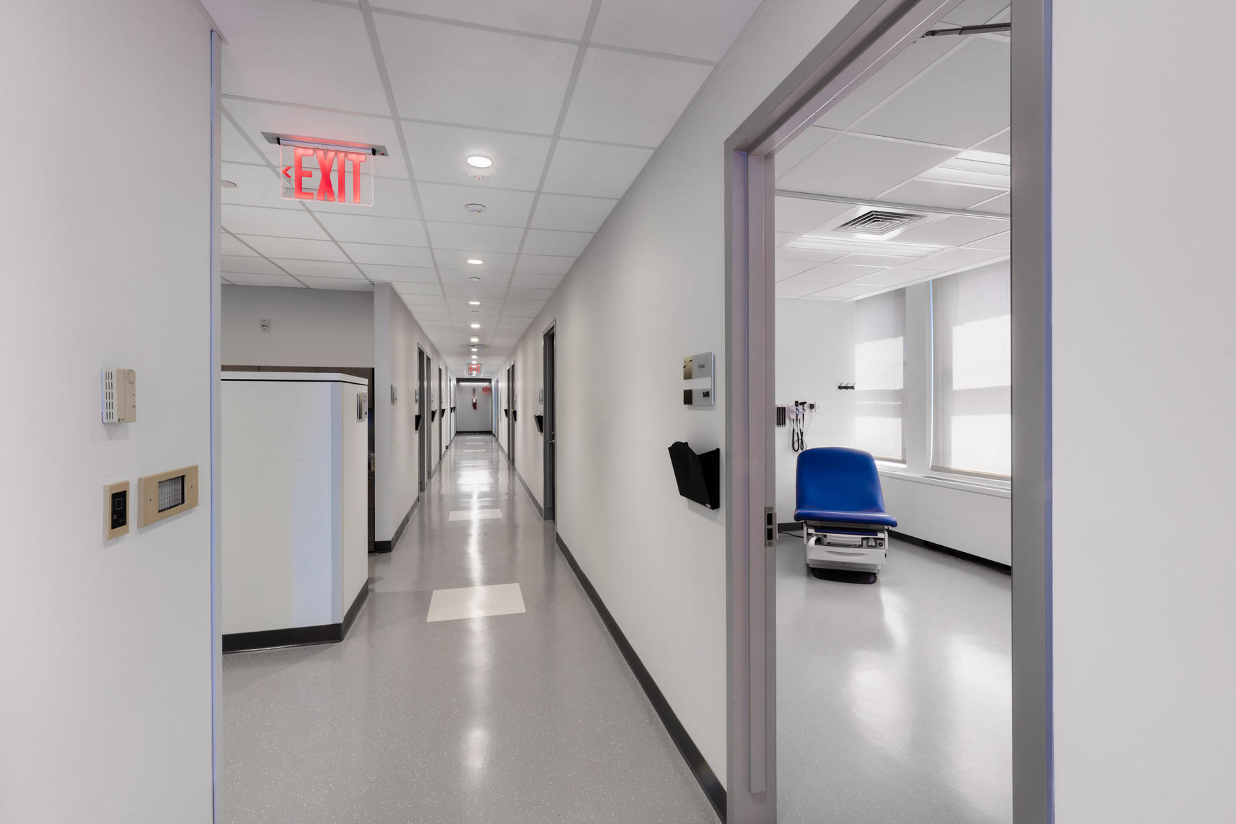 Examination room and hallway built by Dynamic Construction as the GC. : Dynamic Construction NY : New York NY Architectural Photographer | Interior and Exterior Photography