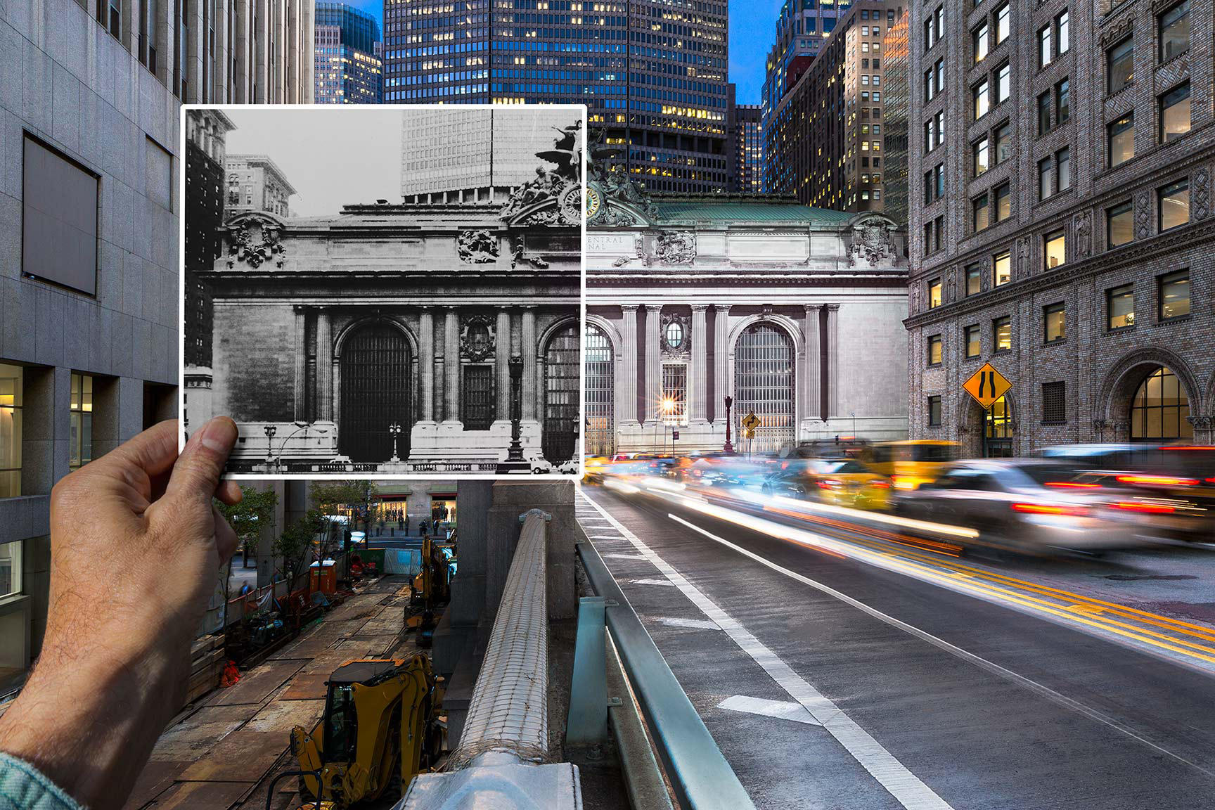 PROSOCO INTERNATIONAL did the cleaning of the Grand Central Terminal facade.  The client sent me a photo copy of the GCT from the 1960's. I held up the photo while on the shoot to show the before and after completed in 2016. The final image seen here was taken over a period of over 6 hours to capture various lighting conditions at different times during the day and evening. : Miscellanous Projects : New York NY Architectural Photographer | Interior and Exterior
