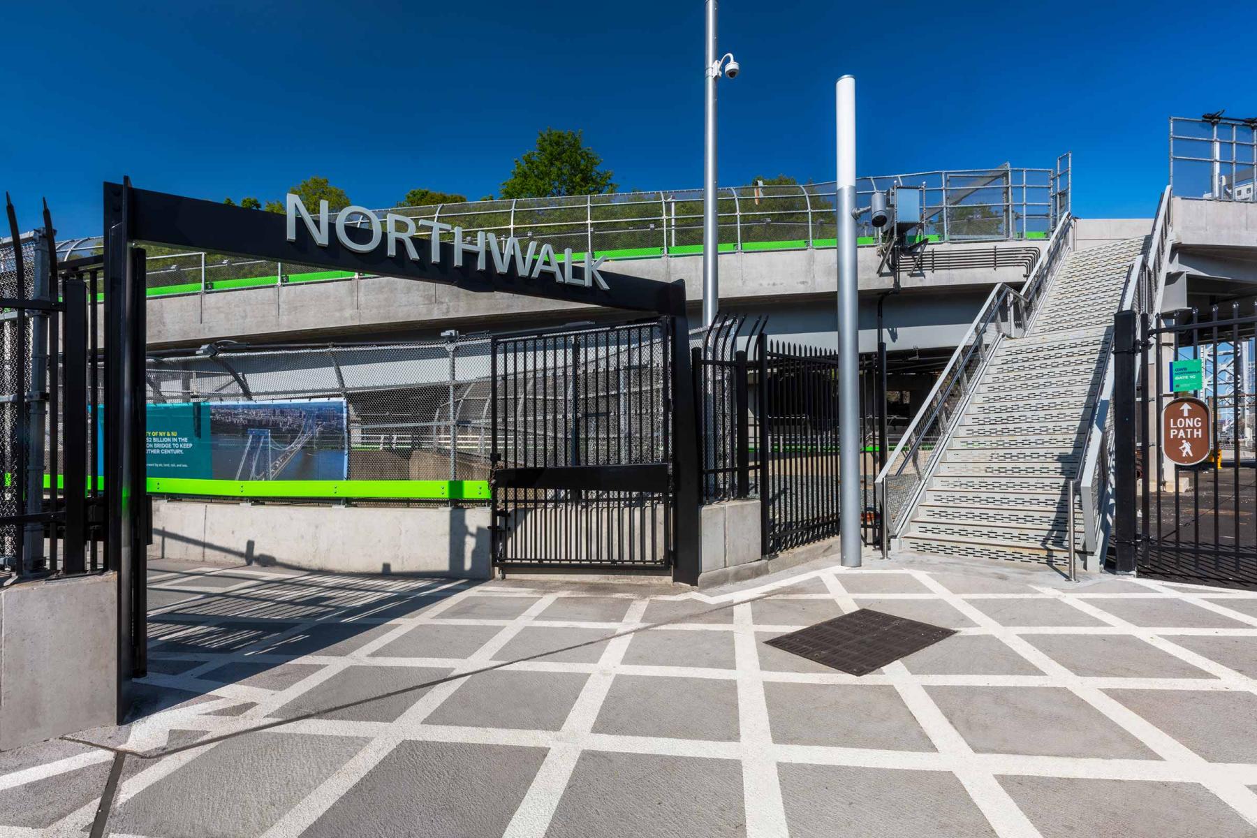 Fort Lee - New Jersey- Port Authority of NYNJ project featuring the renovated Northwalk for pedestrians and bicyclists.   : Port Authority NYNJ : New York NY Architectural Photographer | Interior and Exterior Photography
