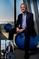 Portrait of Dan Doctoroff an American businessman and former government official. He served as chief executive officer of Sidewalk Labs which focused on technology for city life. Previously, he was the CEO and president of Bloomberg L.P., deputy mayor for economic development and rebuilding for New York City under Mike Bloomberg.  Photograph was taken at his office in the Hudson Yards NYC. - ©2025 Salem Krieger All Rights Reserved NYC Photographer