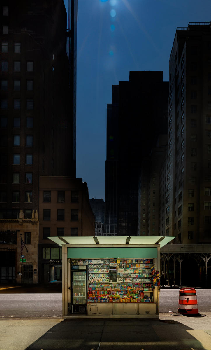 Concession stand on 57th street between 5th and 6th Avenues on a sunlight summer day.  These stands use to sell newspapers and magazines.  Was another time. : Miscellaneous Architectural Projects : New York NY Architectural Photographer | Interior and Exterior Photography