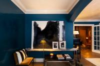 Comfort reading and relaxing area. Interior design in the front room of a New York City apartment. Private client. - ©2025 Salem Krieger All Rights Reserved NYC Photographer